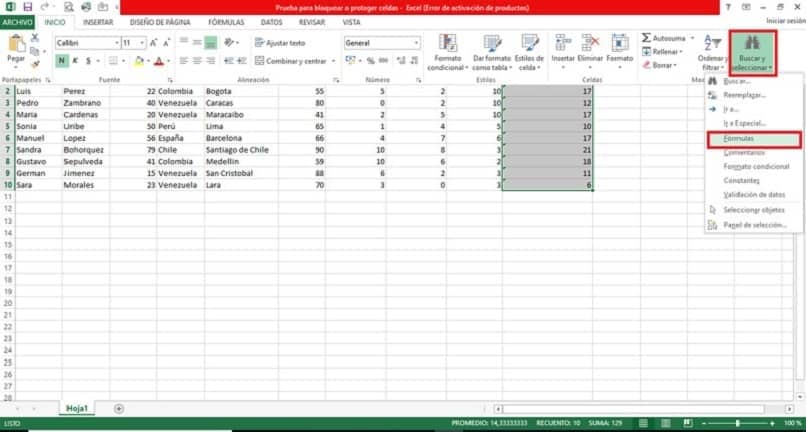 Proteger fórmulas en Excel y cómo evitar que se borren por error 2