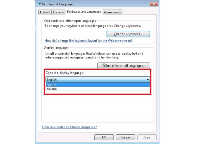 idioma solucion cambiar windows 7 pc laptop