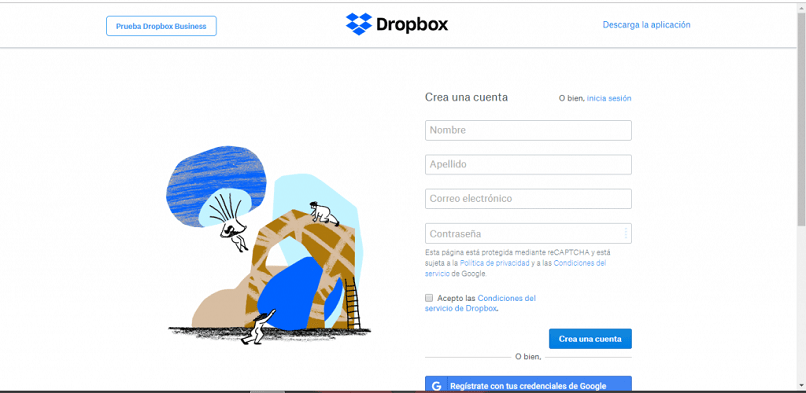 configurar cuenta dropbox