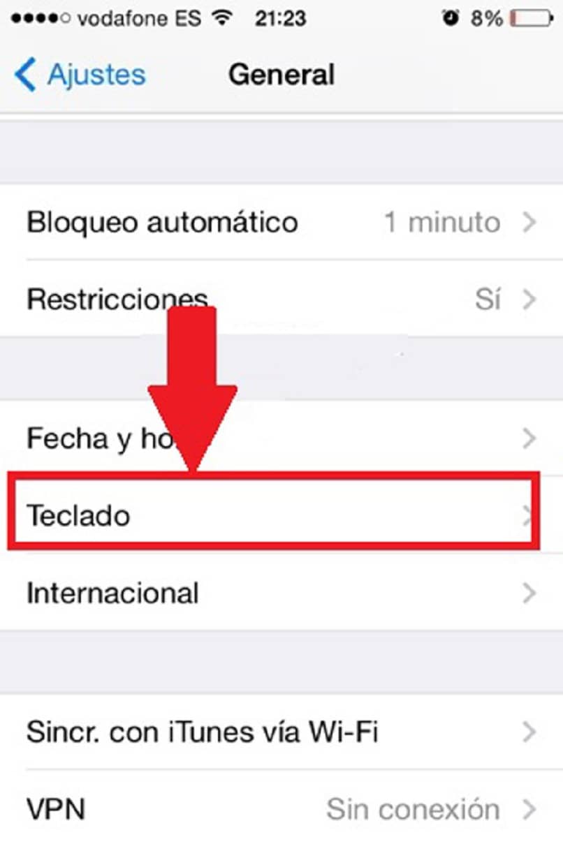 teclado idioma cambiar ios dispositivo ipod ipad iphone