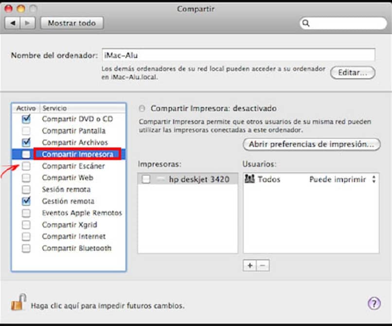 impresora red compartir mac linux windows 10