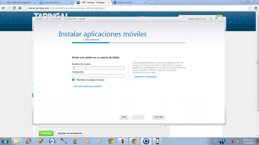 iniciar sesion windows nokia