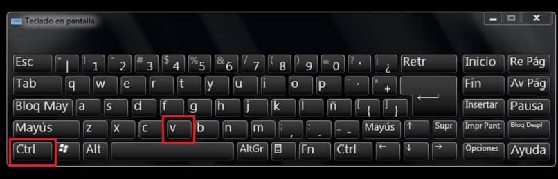 teclado texto copiar pegar cortar