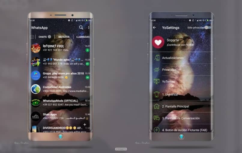configurar whatsapp transparente