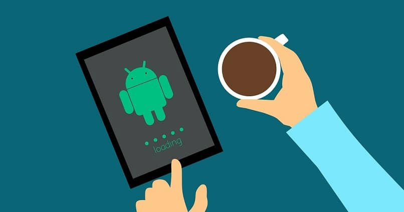 tablet android configurar con taza de cafe